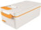 Lonchera eléctrica recargable,lonchera eléctrica inalámbrica de 1 litro,calentador de alimentos portátil con temporizador,sin necesidad de agregar agua,caja de aislamiento autocalentable White