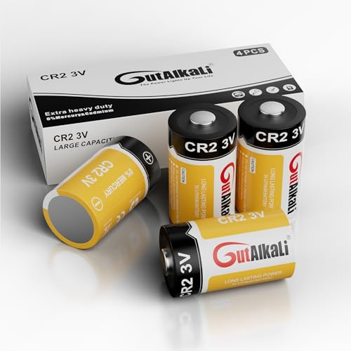 GutAlkaLi Pile au Lithium CR2 3V, 4 pièces, 800mAh, Pile au Lithium CR2 jetable, Pile Bouton 3V pour Flash, Lampe Torche, Appareil Photo.