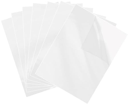 Firavggu 25 Stk A4 Bedruckbares Vinyl Aufkleber Semi-Transparente Klebefolie zum Bedrucken Wasserfest Selbstklebende Folie Vinylfolie Inkjet Vnyl Sticker für Tintenstrahldrucker Laserdrucker