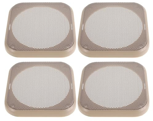 Ipetboom 4pcs Car Speaker Grill Covers Automotive Subwoofer Speaker Mesh Cover Square Protective Dustproof for Car Audio Grill