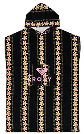 Roxy Stay Magical Printed - Poncho Handtuch - Frauen - One Size - Schwarz.