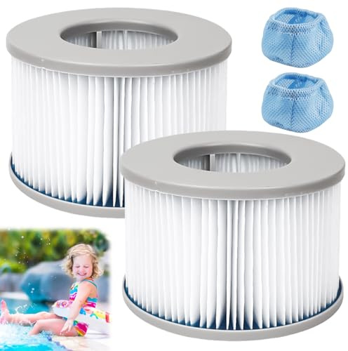 2 filtri Whirlpool MSpa cartuccia filtro acqua, cartucce filtranti con custodia protettiva per filtro, cartuccia filtro di ricambio, accessori per piscine gonfiabili, sottomarini caldi, spa