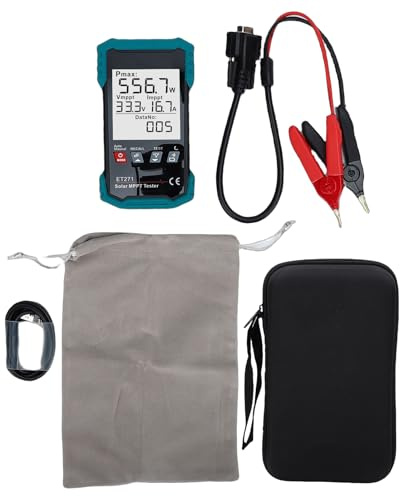 SIXRUN 2000 W Solarpanel Tester, MPPT PV Messgerät, Photovoltaik Multimeter mit LCD Display Zur Fehlersuche bei Leerlaufspannung
