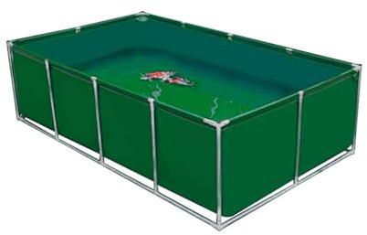 Grande piscine rectangulaire avec cadre en acier pour les familles, montage facile, métal durable, avec rustine de réparation