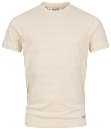 Indicode Herren INKile T-Shirt aus Baumwolle mit feiner Dobby-Struktur | Lässiges Herrenshirt für Alltag und Freizeit mit feiner Struktur, Kurzarmshirt, Freizeitshirt, Sommershirt für Männer