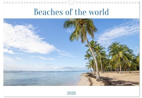 Beaches of the world (Wall Calendar 2026 DIN A3 Landscape), CALVENDO 12 Month Wall Calendar: Holiday mood with beach photos from 12 different countries worldwide (CALVENDO Nature)