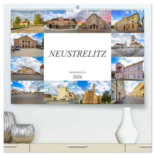Neustrelitz Impressionen (hochwertiger Premium Wandkalender 2026 DIN A2 quer), Kunstdruck in Hochglanz: Zwölf einmalige Bilder der Residenzstadt Neustrelitz (CALVENDO Orte)