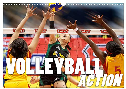 Volleyball Action (Wandkalender 2026 DIN A3 quer), CALVENDO Monatskalender: Ob am Strand oder in der Halle Volleyball, das ist Action- das ist Action pur! (CALVENDO Sport)