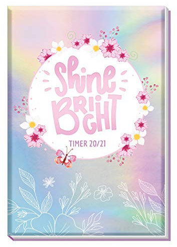 Trötsch Schülerkalender Shine Bright 2020/2021: wattierter Einband mit Folieneffekt: Schulplaner Hausaufgabeheft Timer Terminkalender (Schülerkalender Specials)
