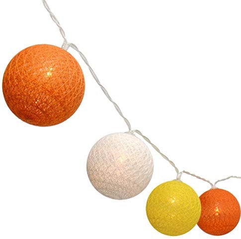Gardeningwill 3M/10Ft 30 Yellow Orange White Ball LED Xmas Wedding Battery Operated String Fairy Light