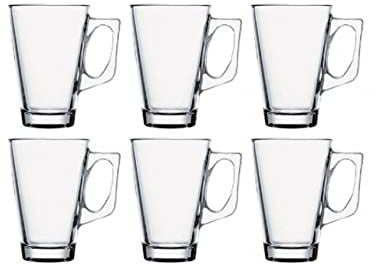 Pasabahce 55201 – Teeglas mit Henkel Vela für Tee, Latte Macchiato, Irish Coffee, Punsch, Glühwein, Heiße Schokolade, 6er Set