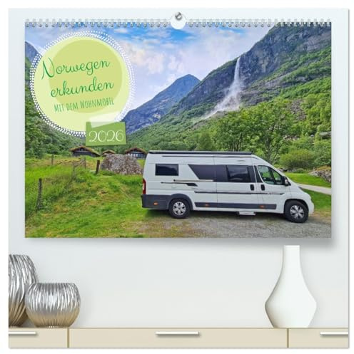 Norwegen erkunden mit dem Wohnmobil (hochwertiger Premium Wandkalender 2026 DIN A2 quer), Kunstdruck in Hochglanz: Vom Süden Norwegens bis Trondheim mit dem Wohnmobil (CALVENDO Orte)