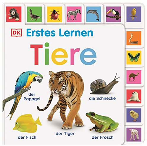 Erstes Lernen. Tiere: Pappbilderbuch mit Griff-Register und über 180 Fotos ab 1 Jahr
