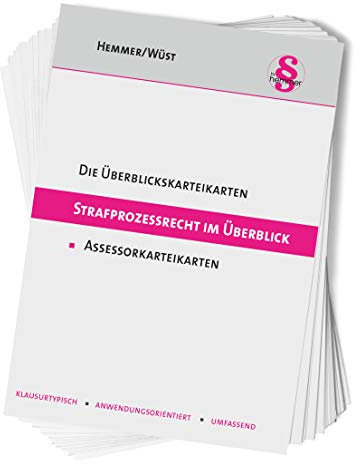 Strafprozessrecht im Überblick: Assessorkarteikarten (Karteikarten - Zivilrecht)