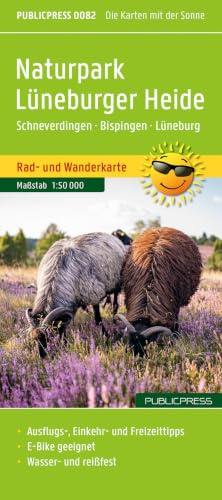 Publicpress Rad- und Wanderkarte Naturpark Lüneburger Heide, Schneverdingen - Bispingen – Lüneburg 1:50.000