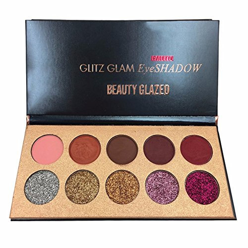 Beauty Glazed - Palette di 10 ombretti opachi e brillanti, naturali resistono a lungo, facili da indossare