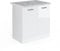 Vicco Spülenunterschrank R-Line, Küchenunterschrank für die Spüle, Weiß Hochglanz/Weiß, 80 cm, AP Marmor