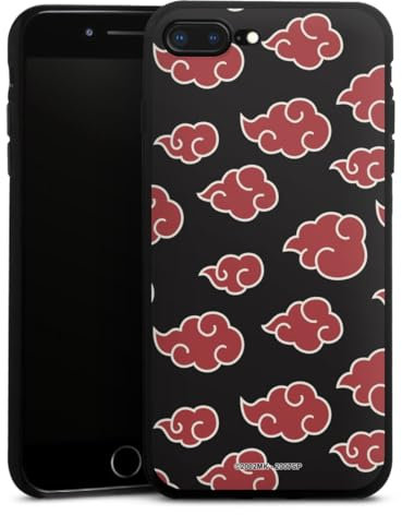 DeinDesign Silikon Hülle kompatibel mit Apple iPhone 8 Plus Case schwarz Handyhülle Offizielles Lizenzprodukt Naruto Shippuden Akatsuki