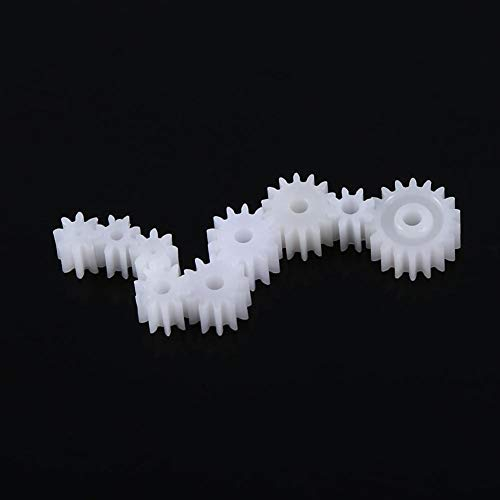 Engrenage à vis sans fin, 11 PCS en plastique à vis sans fin et manchon DIY pour modèle de camion de voiture d'avion Arbre moteur robotique, axe de moteur électrique, modèle de jouet de voiture à mote
