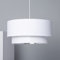 LEDKIA LIGHTING - Lámpara Colgante Textil Reflect Duo | Diseño Moderno y Elegante | Ajustable en Altura | Compatible con Bombilla E27 | Uso Versátil en Hogar y Oficina, Blanco, Textil