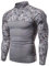 Herren Taktisches Langarmshirt Militär Stil Combat Shirt mit Taschen Airsoft Top Outdoor Kleidung für Jagd Camping WandernGrau Camo DigitalM