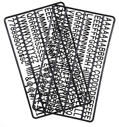 Lot de 300 lettres pour tableaux à lettres en feutre avec caractères, chiffres et symboles 1,8 cm pour tableaux à messages interchangeables en plastique (noir)
