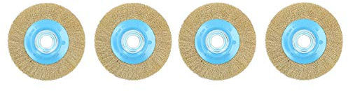 200 mm Schleifmaschinen-Drahtrad für Rost- und Farbentferner + Adapter, 4 Stück