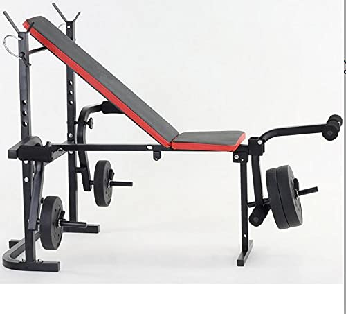 Multi-Station Weight Bench Press Weights Equipment Incline Fitness Home Gym with Bench Press Weight including Rod