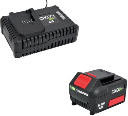 Batterie 4Ah et Chargeur Super Rapide Batterie 18V Easy Full - 4A - Compatible Outils de Jardinage Bricolage sans Fil Easy Full