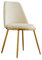DUNAKE Stuhl Esszimmer Leder, Gepolsterte Esszimmerstühle Schwarze Beine, Mid Century Modern Accent Küchenstühle Mit Weich Gepolsterten Metallbeinen Armloser Seitlicher Freizeitstuhl Für Wohnzimmer