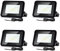 Lospitch 4er 20W LED Strahler Außen, Scheinwerfer Superhell LED Flutlichtstrahler 1700LM, 6000K Kaltweiß LED Fluter, IP66 Wasserdicht Flutlicht Außenstrahler für Garten, Garage, Sportplatz, Hof