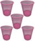 EUROXANTY® Corbeilles à papier | Poubelles en acier inoxydable | Boîtes à ordures de bureau | Grille métallique | 27 x 24 cm | Rose | 5 Unités