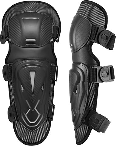 BRAVORD Powersports - Ginocchiere per adulti, gomitiere e gomitiere con cinghia regolabile, per moto, moto da cross, mountain bike (versione aggiornata (2 pezzi)