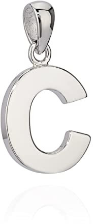 NKlaus 13x12mm Kettenanhänger Buchstabe C Silber 925 anlaufgeschützt glanz Alphabet 10034