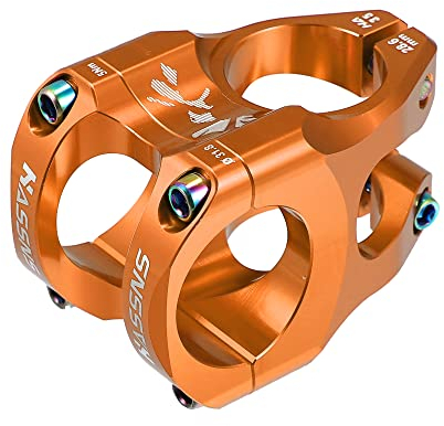 X AUTOHAUX CNC Aluminiumlegierung 35mm Mountainbike Vorbau für die meisten Fahrrad Rennrad Mountainbike Lenkerzubehör Orange