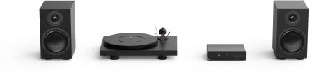 Pro-Ject Colourful Audio System, All in One True Analog HiFi Stereo System mit Plattenspieler Debut Carbon Evo, HiFi Verstärker MaiA S3, Speaker Box 5 S2 2-Wege Monitorlautsprecher, (Schwarz Satin)