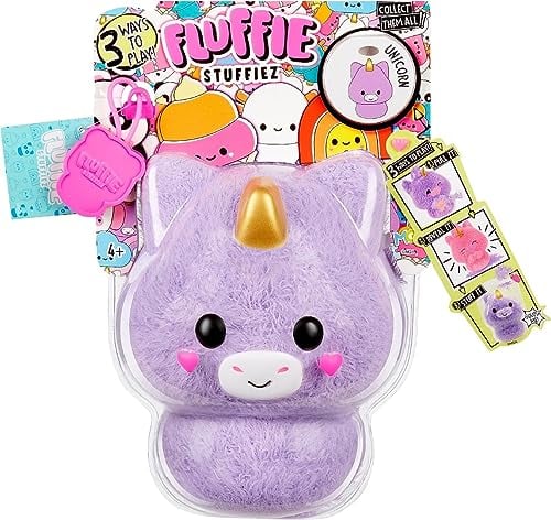 Fluffie Stuffiez Kleine Sammelplüschfigur - UNICORN - Überraschung beim Auspacken mit ASMR Fidget DIY Fellabziehen, Ultrasofter Flaum - ideal für Kinder ab 4 Jahren
