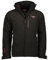 Geographical Norway Taboo Men - Giacca Softshell Uomo Cappuccio Impermeabile - Giubbotto invernale Antipioggia Esterno - Escursionismo Sci Autunno Inverno Primavera (Nero S)