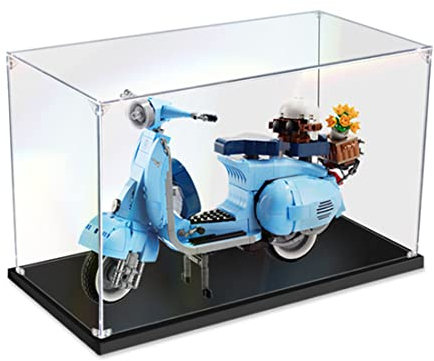 JOMIOD Acryl Schaukasten Vitrine für 10298 Vespa 125, Staubdichte Vitrine Display Case Kompatibel 10298 Modell - Ohne Modell Kit