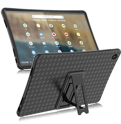 GLAZZY Hülle kompatibel mit Lenovo Chromebook Duet 5 13.3 Tablet Cover Soft Silicon Stand Case für Lenovo Chromebook Duet 560 13Q7C6 (Color : Black, Size : Chromebook Duet5)