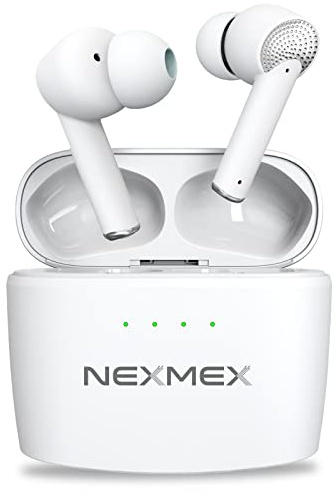 NEXMEX Earbuds Kopfhörer Bluetooth 5.2 In-Ear Kabellos kompatibel mit Samsung Galaxy A06 A17 A16 A26 A36 A56 A55 A35 A15 A25 A22 A23 A24 A33 A34 A42 A52 A53 A54 Hi-Fi Stereo Wireless, Farbe:Weiß