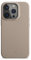 WIIUKA Hülle für iPhone 15 Pro, Leder aus Deutschland, Lederhülle extra Dünn, Premium Handyhülle, Case, Qi, Beige Basalt