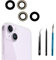 Mingxiong 2Pcs/Set 14/14 Plus Rear Back Camera Glass Lens Replacement for iPhone 14/iPhone 14 Plus Camera Glass Lens Replacement + Repair Tool kit Set,Anti-lens scratch