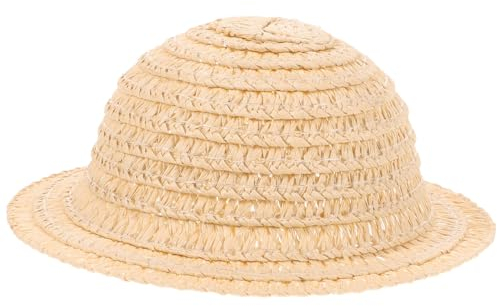 VILLCASE Miniatur Strohhut Für Puppen, Mini Sombrero Hüte Miniatur-Strickmütze Handgefertigte Hüte Haustierkappen Gewebte Handarbeit Puppenhüte Natürliche Mini Hüte Für DIY-Zubehör Mini Strohhüte