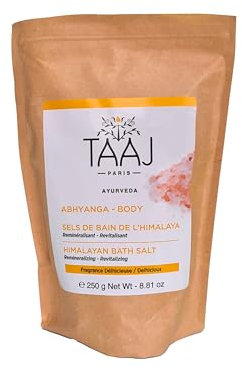 TAAJ | Sels de Bains de l'Hymayala | Détoxifie le Corps | Peau Hydratée et Satinée | Moment de Détente Unique dans votre Bain | Fabriqué en France | CrueltyFree | 250gr