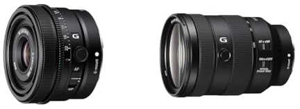 Sony SEL24F28G | Vollformat FE 24mm F2.8 G - Premium G Serie Objektiv mit Festbrennweite & FE 24-105mm f/4 G OSS | Vollformat, Standardzoomobjektiv (SEL24105G)