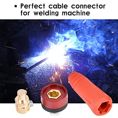 Wig Schweißkabel Schnellkupplung Kupfer, Gummistecker 1 Stück Dkj10-25 Black European Welding Cableid Connector Quick Fitting Adapter (DKJ35-50 rot)