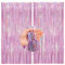 CC wonderland zone 2 Stück Rosa Glitzer Lametta Vorhänge(1m x 2.5m),Einschulung Mädchen Metallic Folienvorhänge Tinsel Curtain für Party Deko