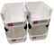 Pe&Hui 4 Pack Storage Organizer Bins,Wall Mount Storage Parts Rack,Stackable Shop Tool Bins for store Screws,Small Parts,Office Supplies and other Accessories (White)