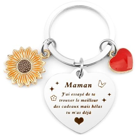 Cadeau pour Fete des Meres - Porte Clef Maman, pour Future Maman, Anniversaire et Noel pas Cher